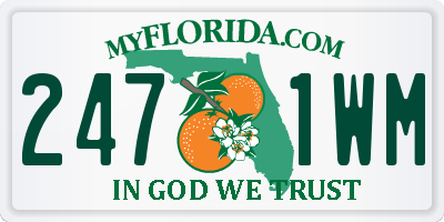 FL license plate 2471WM