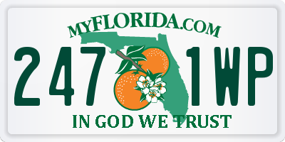 FL license plate 2471WP