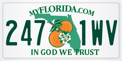 FL license plate 2471WV