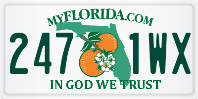 FL license plate 2471WX
