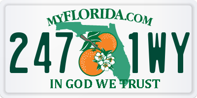 FL license plate 2471WY