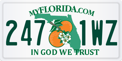 FL license plate 2471WZ