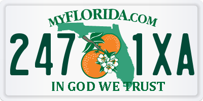 FL license plate 2471XA
