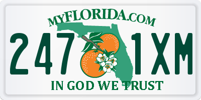FL license plate 2471XM