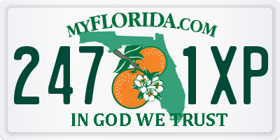 FL license plate 2471XP