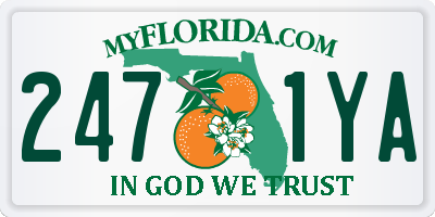 FL license plate 2471YA