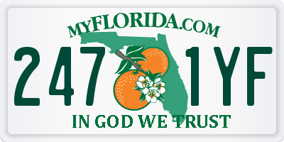 FL license plate 2471YF