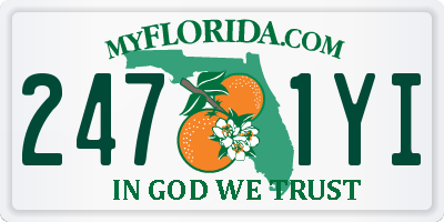 FL license plate 2471YI