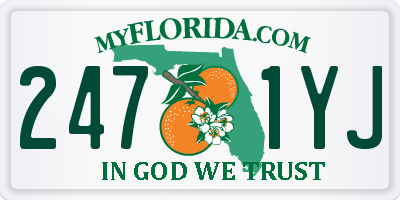 FL license plate 2471YJ