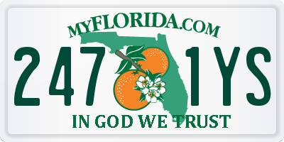 FL license plate 2471YS
