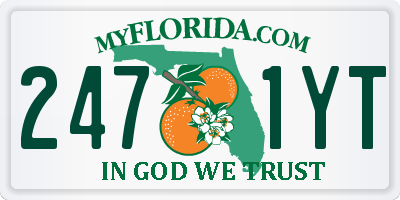 FL license plate 2471YT