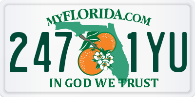FL license plate 2471YU