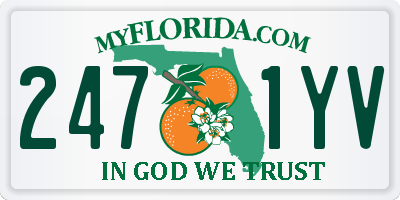 FL license plate 2471YV