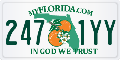 FL license plate 2471YY