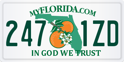 FL license plate 2471ZD