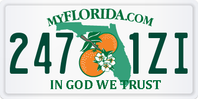 FL license plate 2471ZI