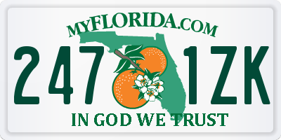 FL license plate 2471ZK