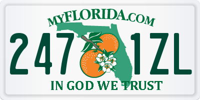 FL license plate 2471ZL