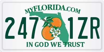 FL license plate 2471ZR
