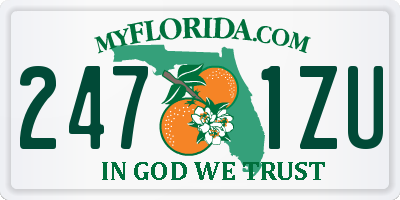 FL license plate 2471ZU