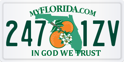 FL license plate 2471ZV