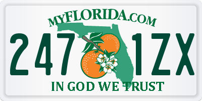 FL license plate 2471ZX