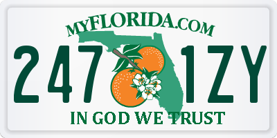 FL license plate 2471ZY