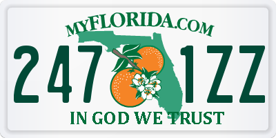 FL license plate 2471ZZ