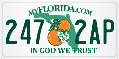 FL license plate 2472AP