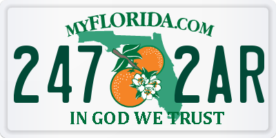 FL license plate 2472AR