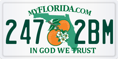 FL license plate 2472BM