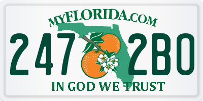 FL license plate 2472BO