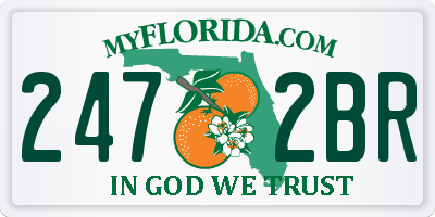 FL license plate 2472BR