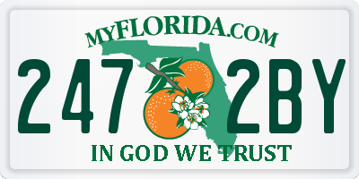 FL license plate 2472BY
