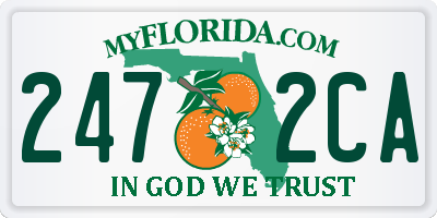 FL license plate 2472CA
