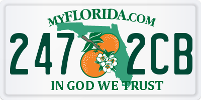 FL license plate 2472CB