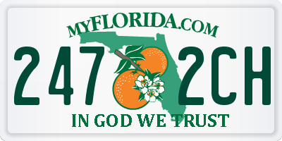 FL license plate 2472CH