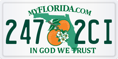 FL license plate 2472CI