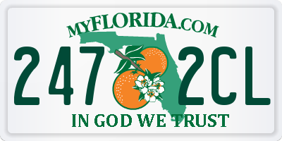 FL license plate 2472CL