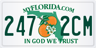 FL license plate 2472CM