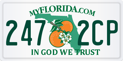FL license plate 2472CP