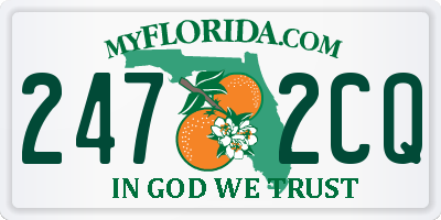 FL license plate 2472CQ