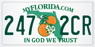 FL license plate 2472CR