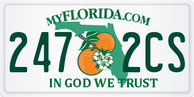 FL license plate 2472CS