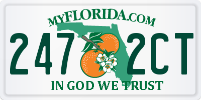FL license plate 2472CT