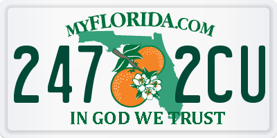 FL license plate 2472CU