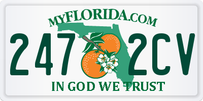 FL license plate 2472CV
