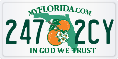 FL license plate 2472CY
