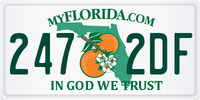 FL license plate 2472DF