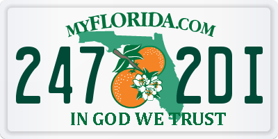FL license plate 2472DI